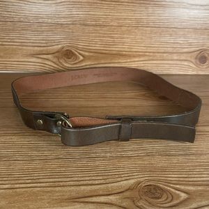 J Crew Italian leather made in USA o-ring belt S/M